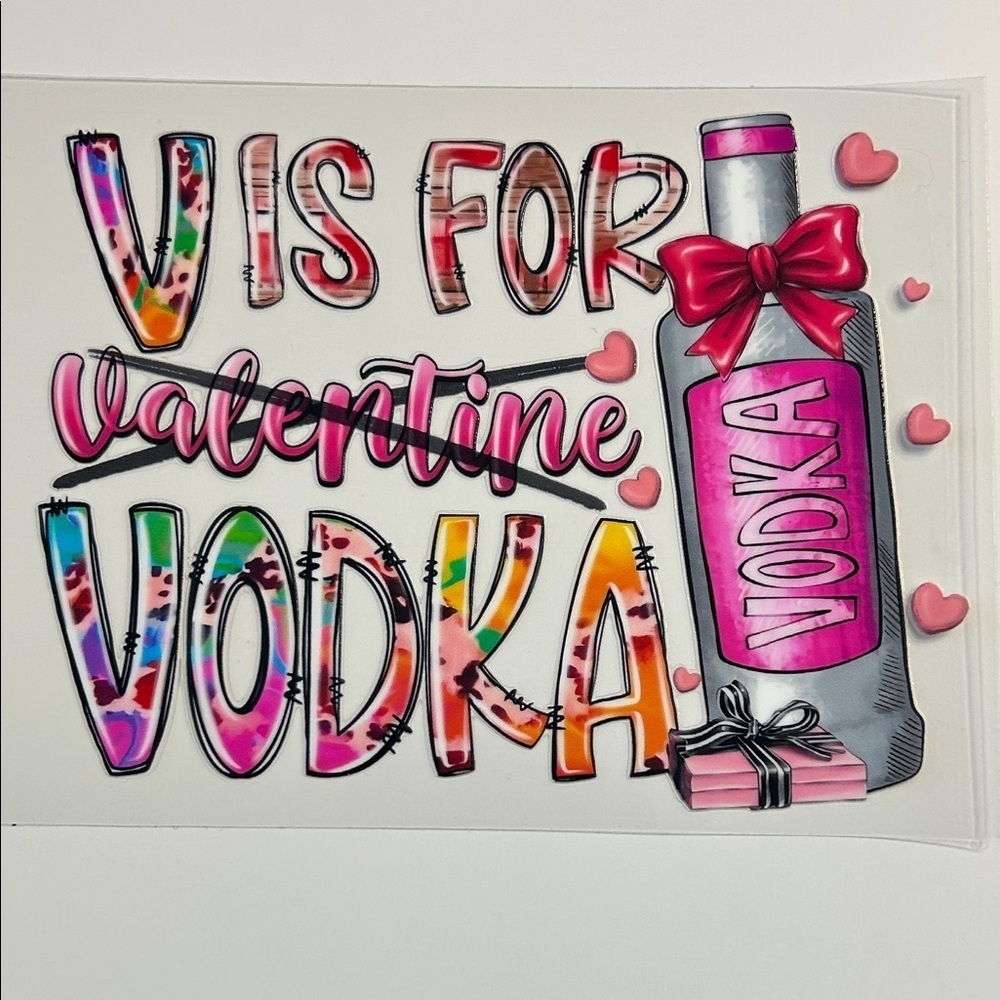 V is for Vodka Cup Decal